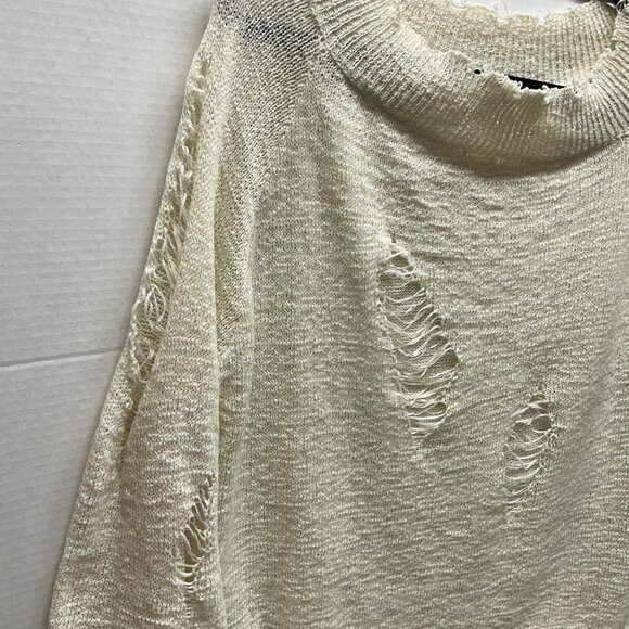 POL SMALL SWEATER DISTRESSED PTP:20" POL DISTRESSED SWEATER - Picture 7 of 8